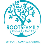 Logo for "ROOTS FAMILY COLLABORATIVE"