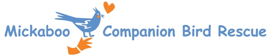 Logo for "MICKABOO COMPANION BIRD RESCUE"