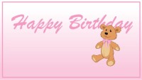CharityChoice Pink Teddy Bear - Birthday Card
