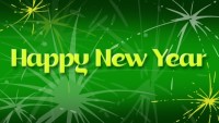 CharityChoice New Year Green Fireworks Card