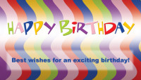 CharityChoice Customizable Birthday Streamers Card