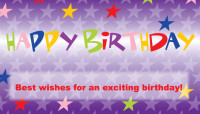 CharityChoice Customizable Birthday Stars Card
