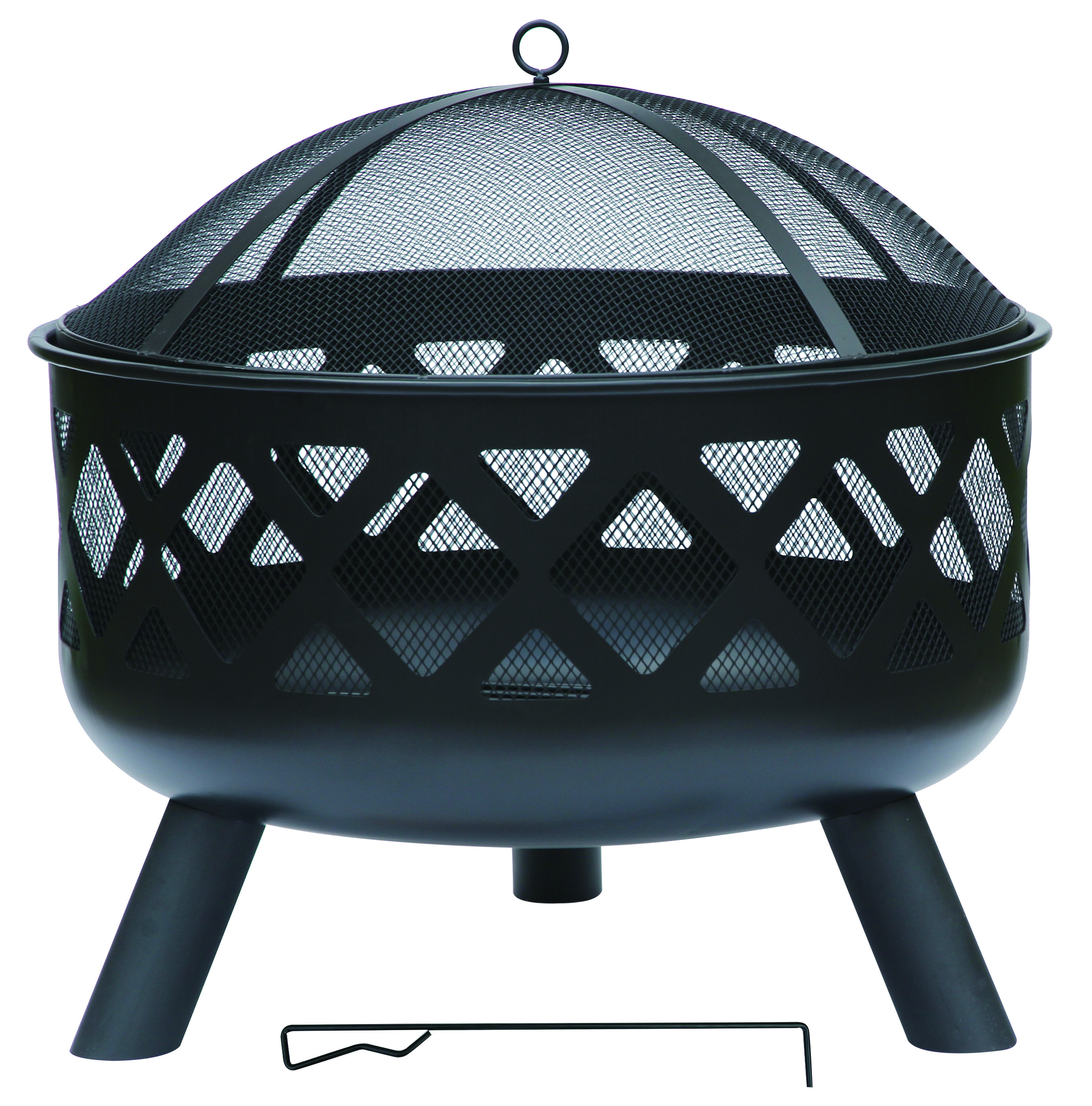 Charles Bentley Fire Pit In Black Made Of Steel Square Heat