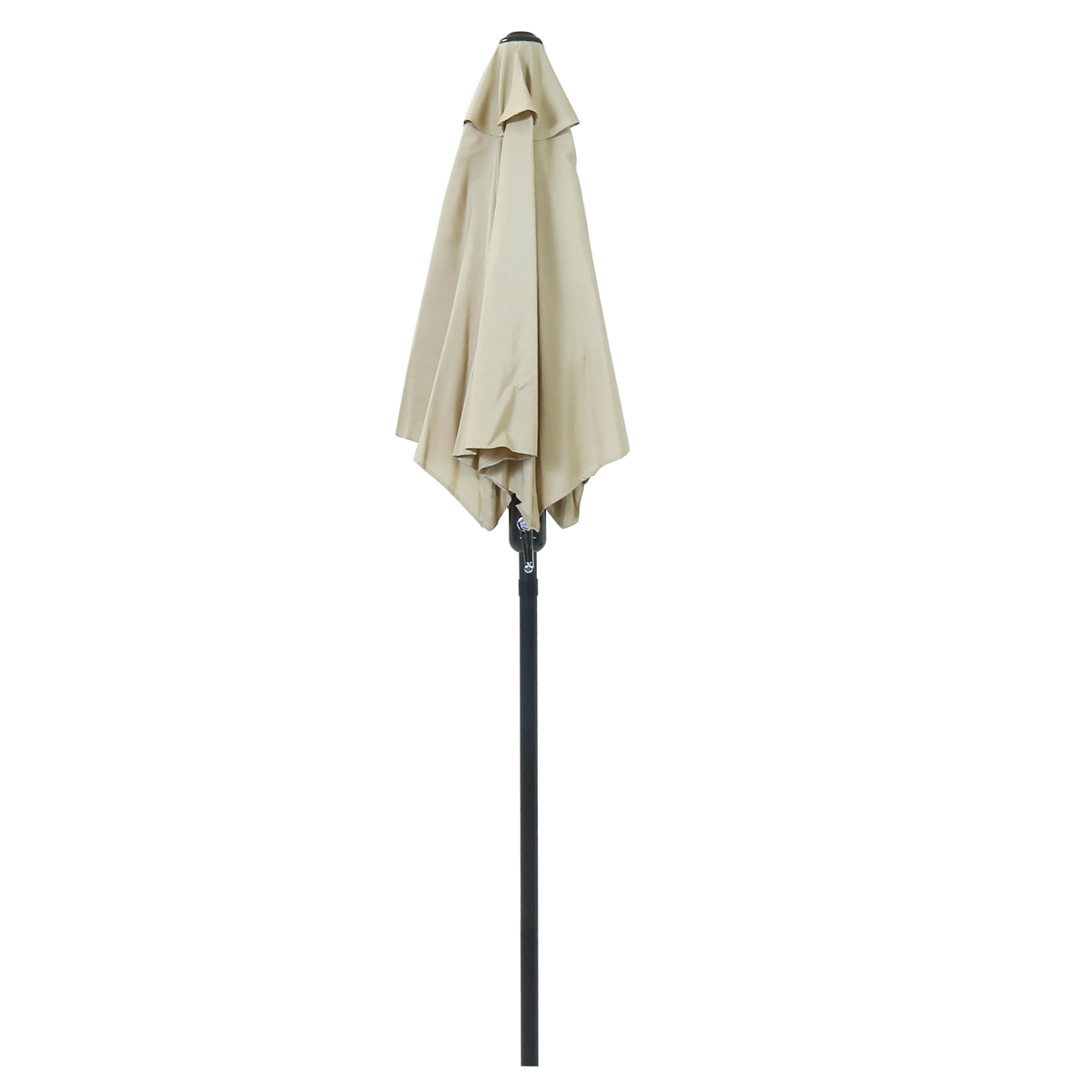 Pure Garden Ombrellone Da Patio 2.7m Blu - Manovella, Inclinabile 5 Posizioni, 8 Stecche Acciaio, Base Non Inclusa