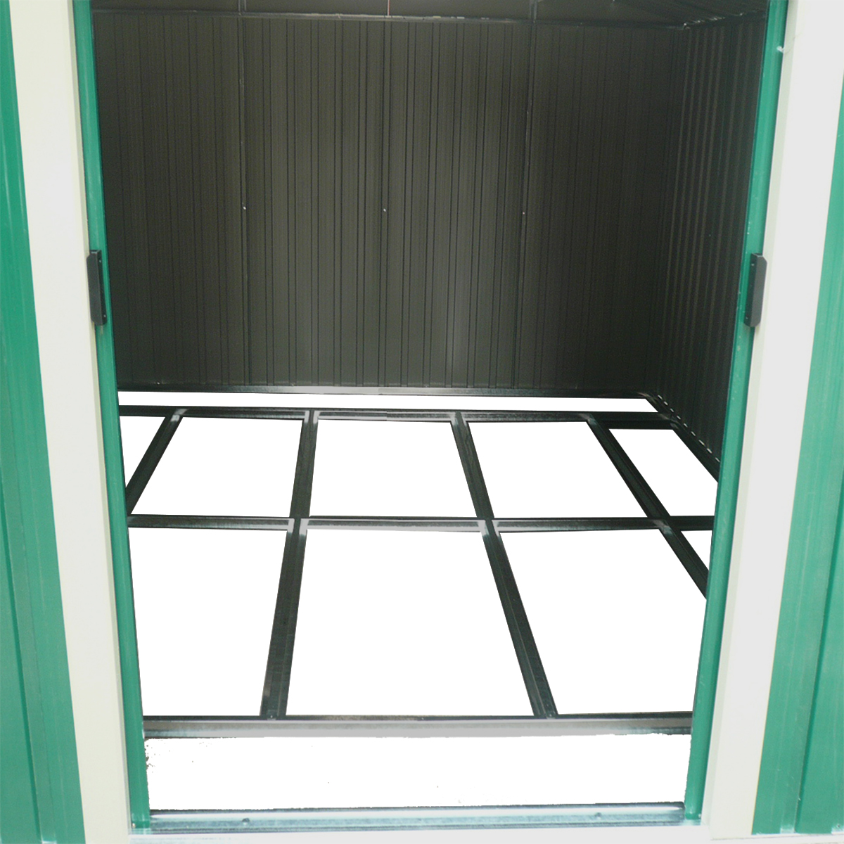 Charles Bentley 8ft x 10ft Metal Garden Shed Outdoor