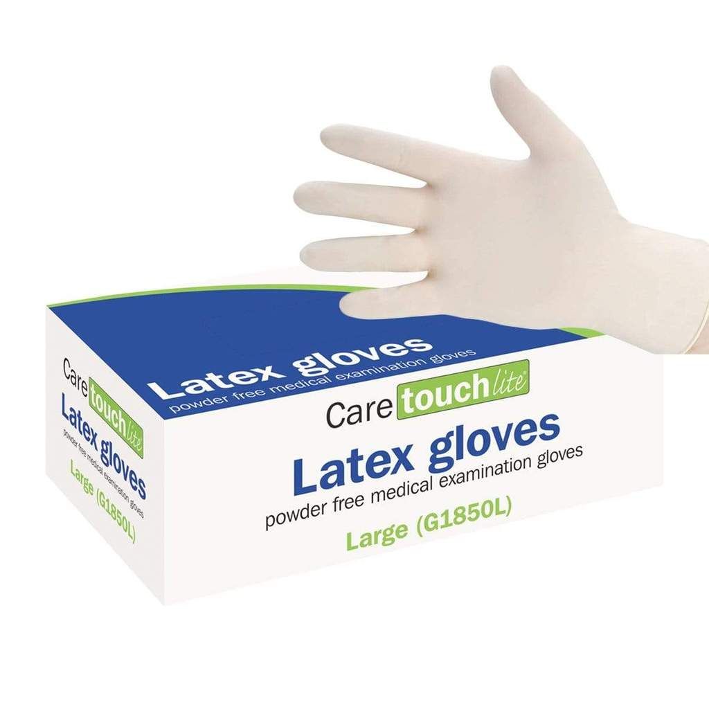 Latex powdered gloves