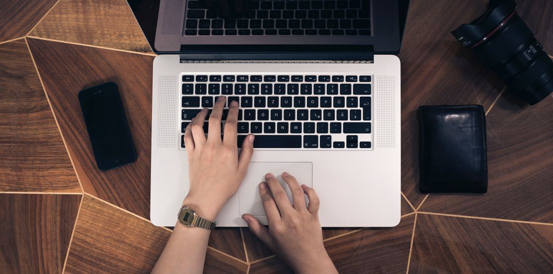 Person on a computer