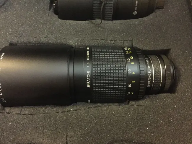 Spiratone 500mm f/8 mirror Minitel