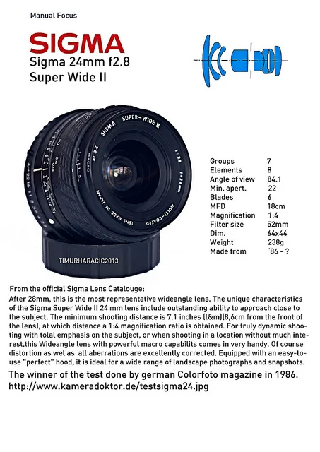 Sigma AF Super-Wide II 24mm f/2.8 MC