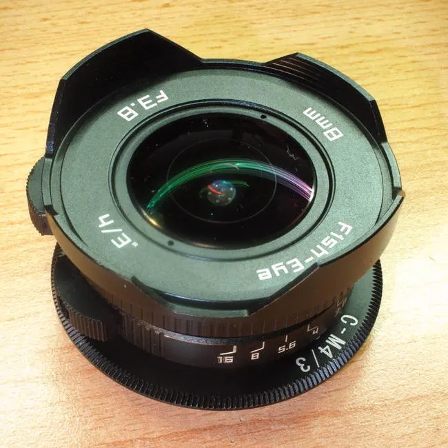 Pixco RG 8mm f/3.8 CCTV Fish-Eye 4/3