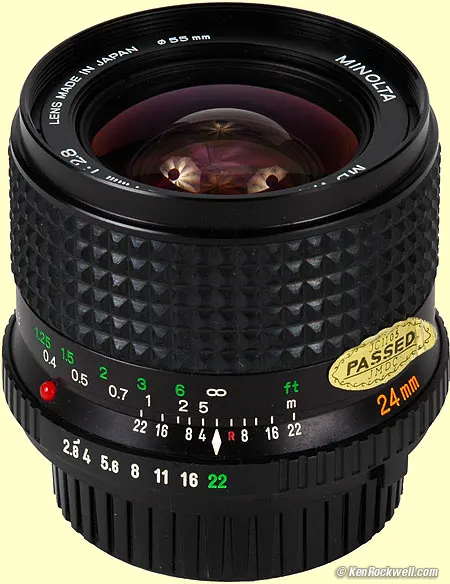 Minolta MD W. Rokkor-X 24mm f/2.8