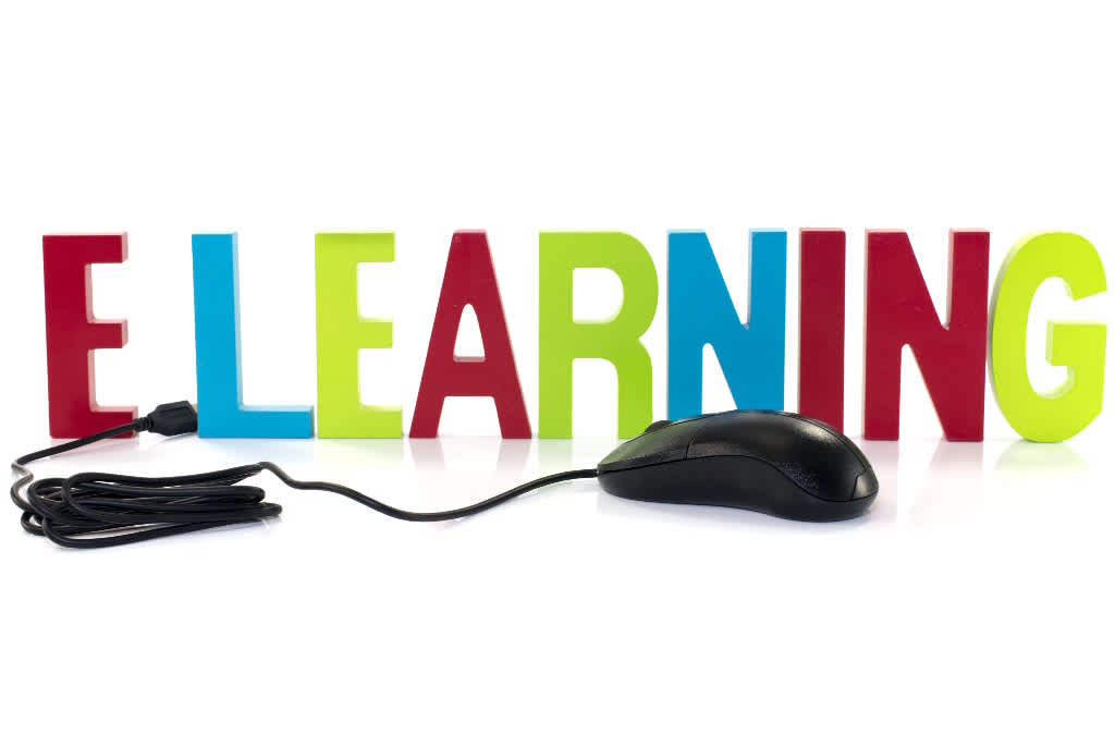 mouse with elearning - Check N Click Learning and Technologies Pvt. Ltd. Image with text e-learning and a mouse representing custom e-learning development.