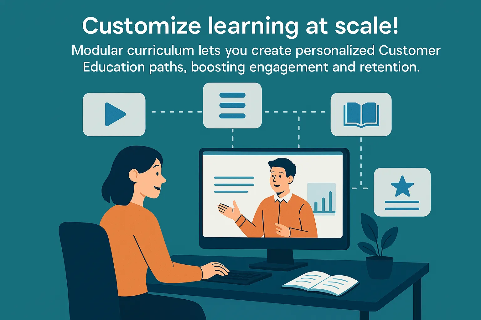Modular Learning System Modular Curriculum: Personalized Customer Education at Scale