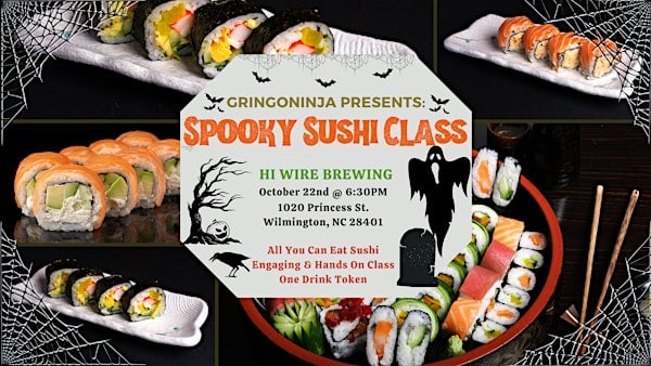 Spooky Sushi Class at Hi-Wire Brewing
