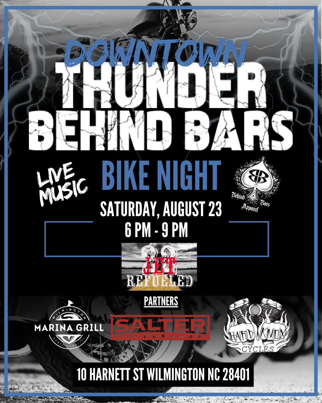 Downtown Thunder Behind Bars Bike Night x Sunset Live Music Series