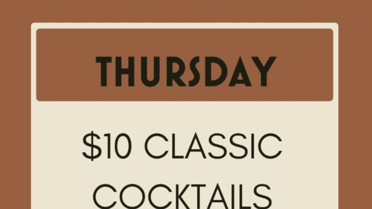 $10 Classic Cocktails