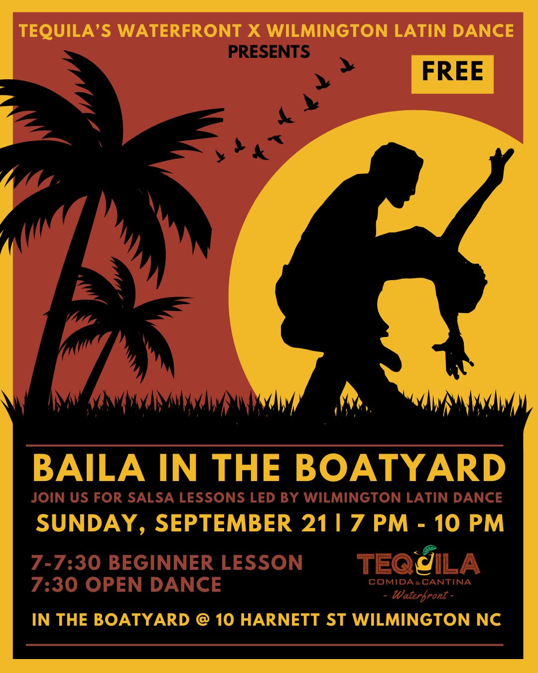 Baila in The Boatyard w/ Wilmington Latin Dance - FREE EVENT