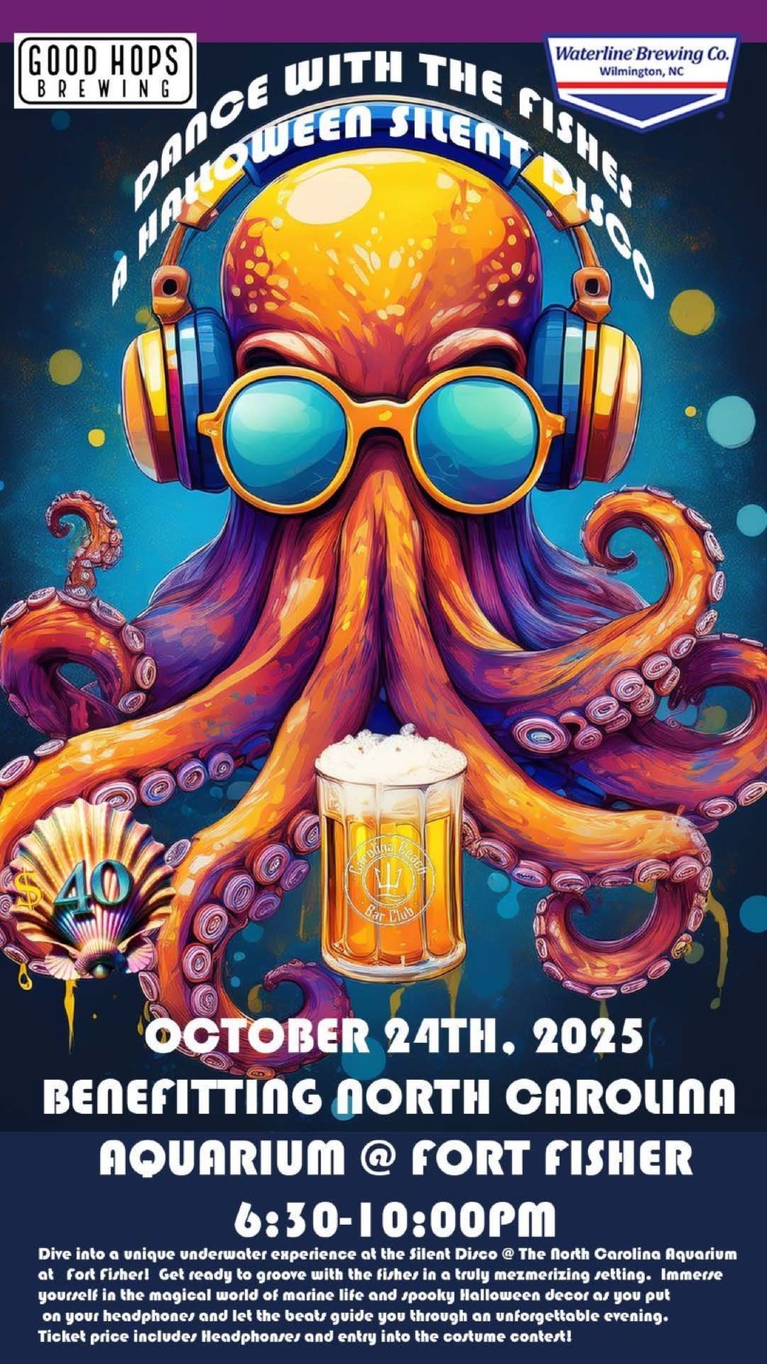 Dance with the Fishes: Halloween Silent Disco at the Aquarium
