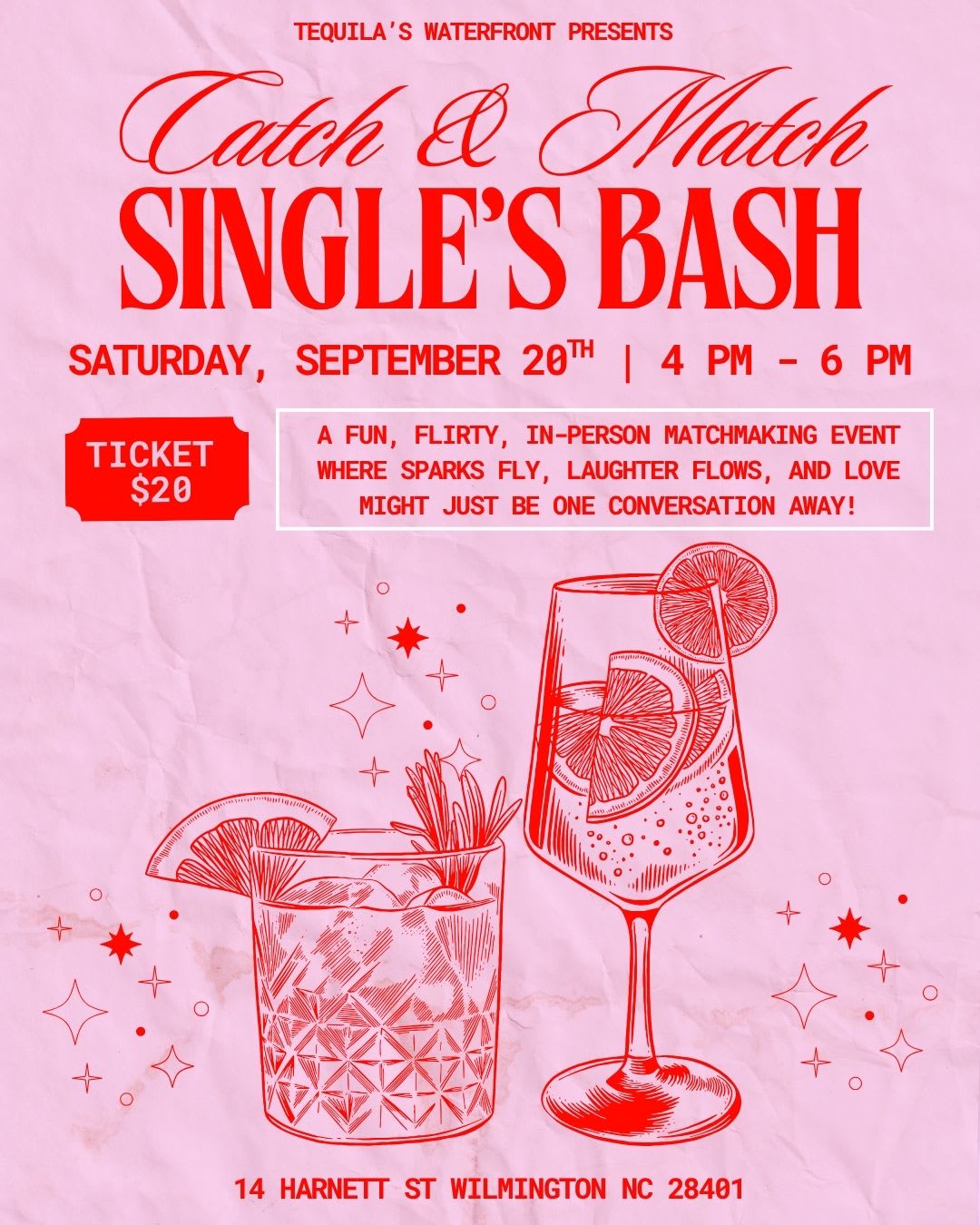 Catch & Match Single's Bash at Tequila's Waterfront