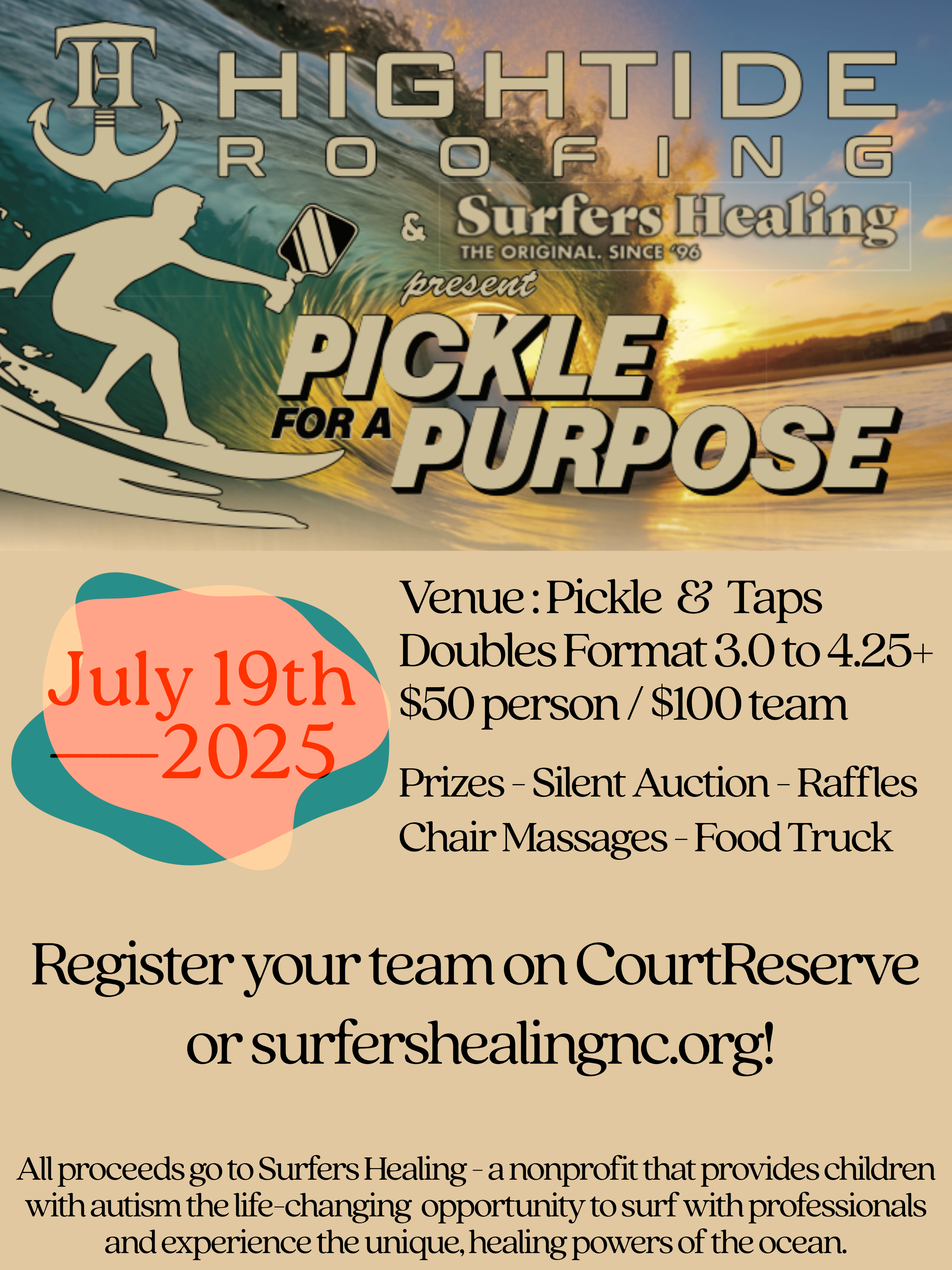 Surfers Healing NC "Pickle for A Purpose" Pickleball Tournament