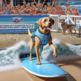Surf Dog at Carolina Beach