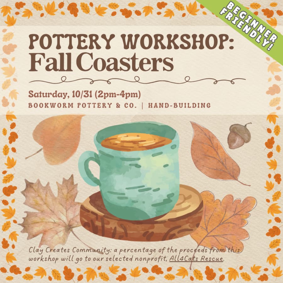 Pottery Workshop: Fall Coasters – photo 1