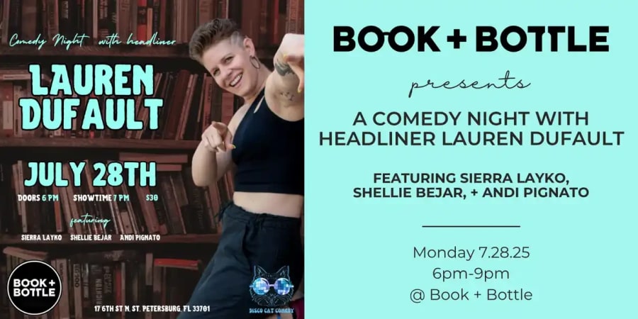 Book + Bottle Comedy Night with Headliner Lauren Dufault! – photo 3