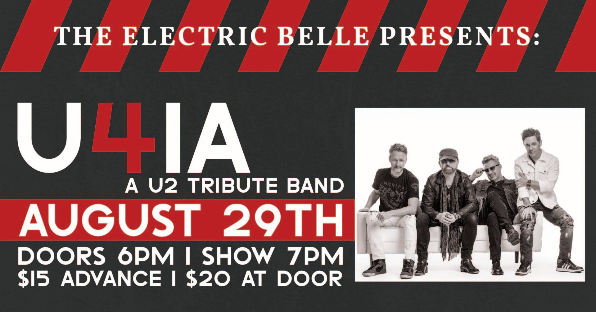 U4ia: A U2 Tribute Show LIVE at The Electric Belle