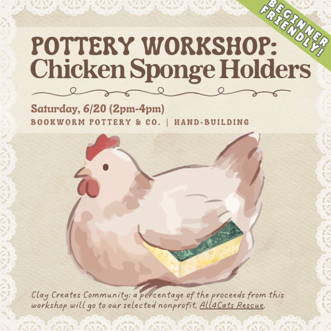 Pottery Workshop: Chicken Sponge Holders