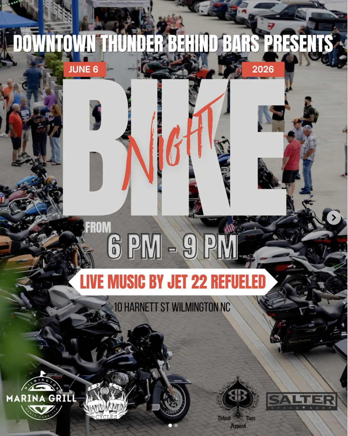 Downtown Thunder Behind Bars Bike Night & Live Music