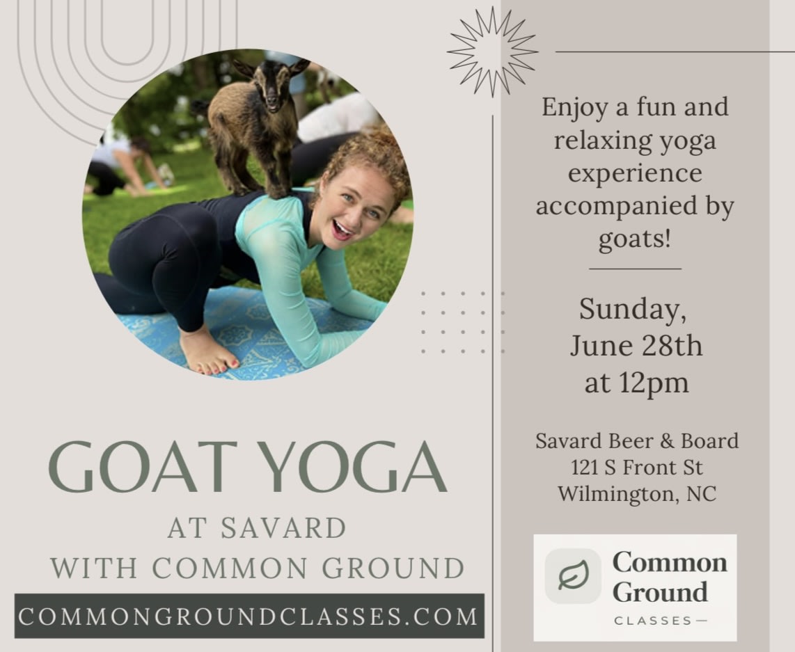 GOAT YOGA! At Savard Beer & Board