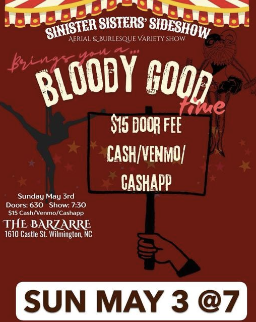 Sinister Sisters' 1st Sunday Sideshow & Aerial Burlesque Show
