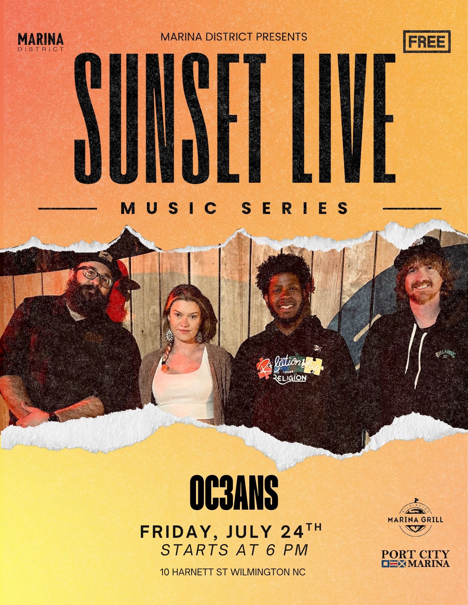 Sunset Live Music Series: Oc3ans