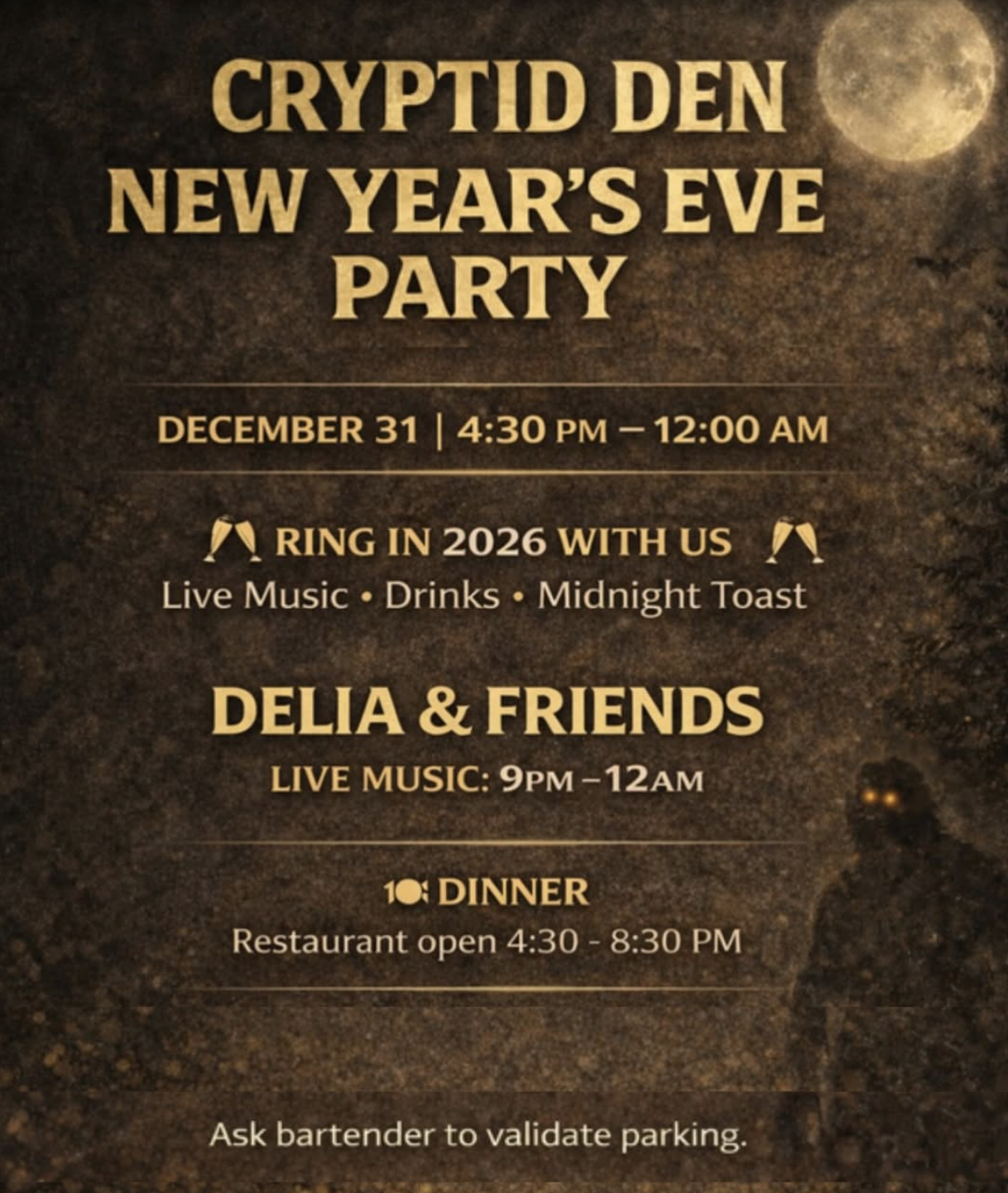 Cryptid Den NYE Party