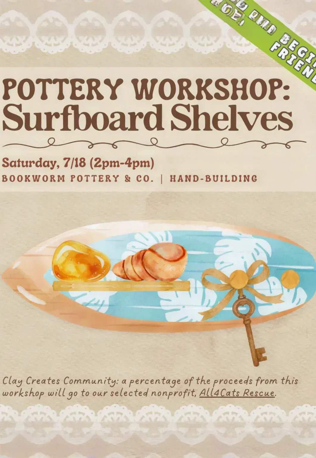 Pottery Workshop: Surfboard Shelves