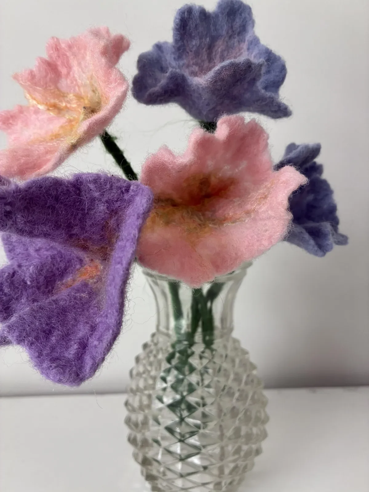 Wet Felted Flower Bouquet Class