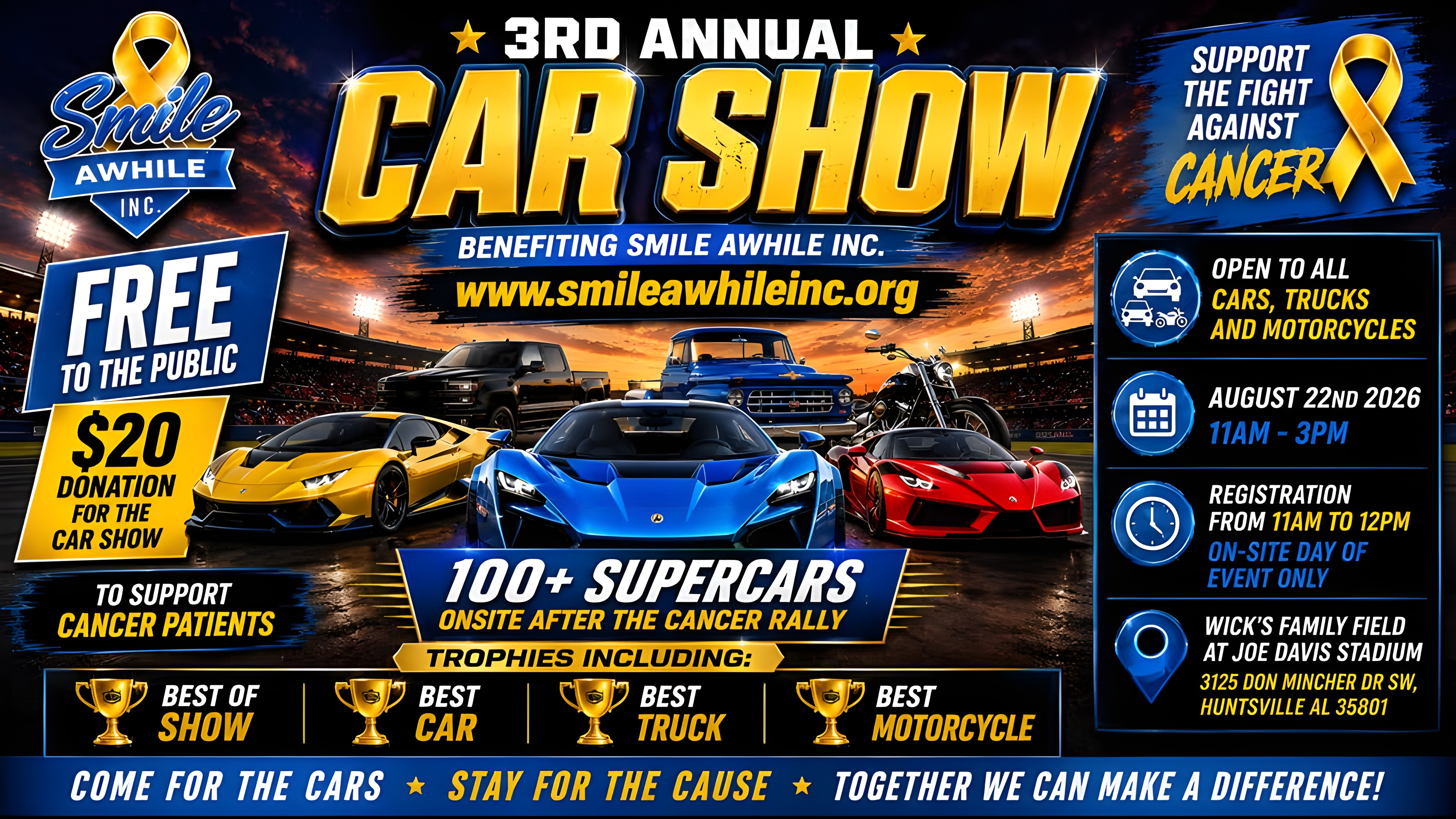 3rd Annual Crusin’ For Cancer Car Show