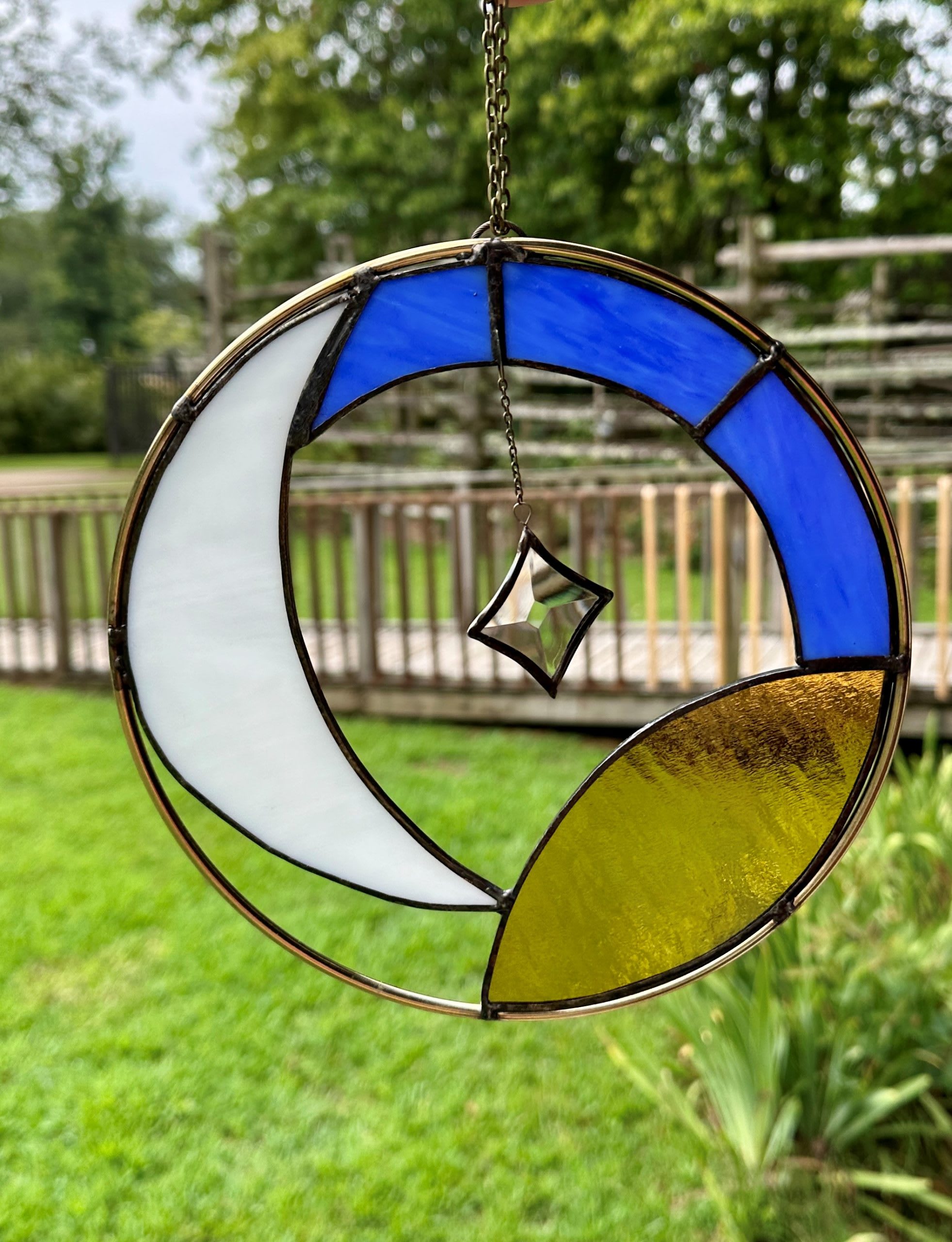 Glass: “Stained Glass Celestial Ring”