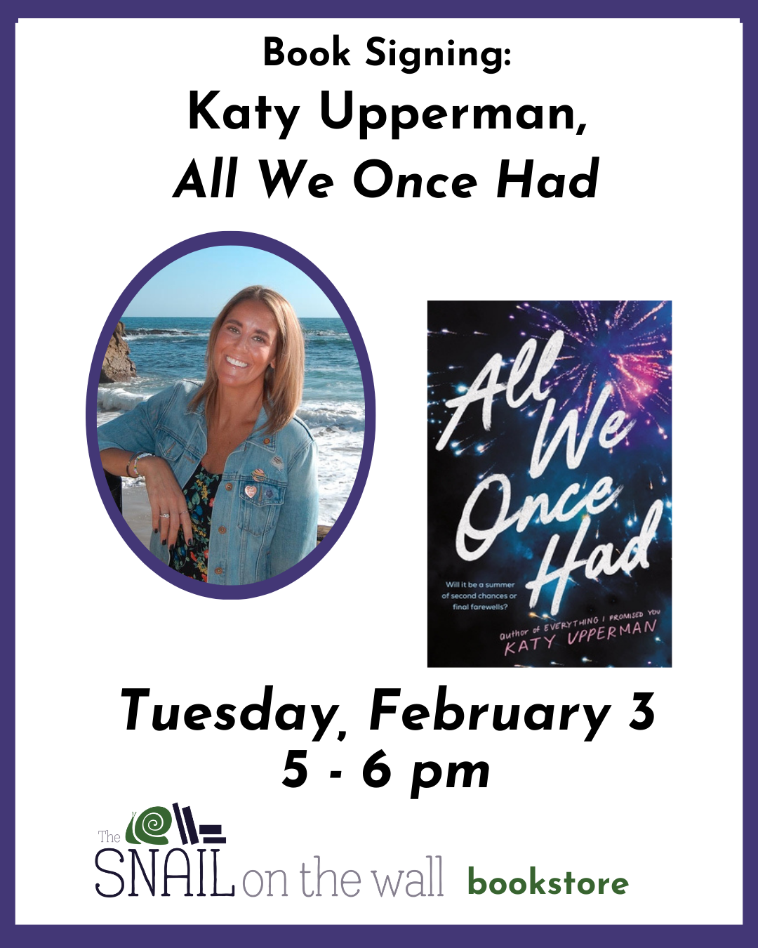 Book Signing: Katy Upperman, All We Once Had