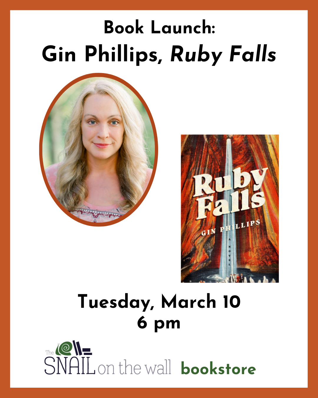 Book Launch: Gin Phillips, Ruby Falls