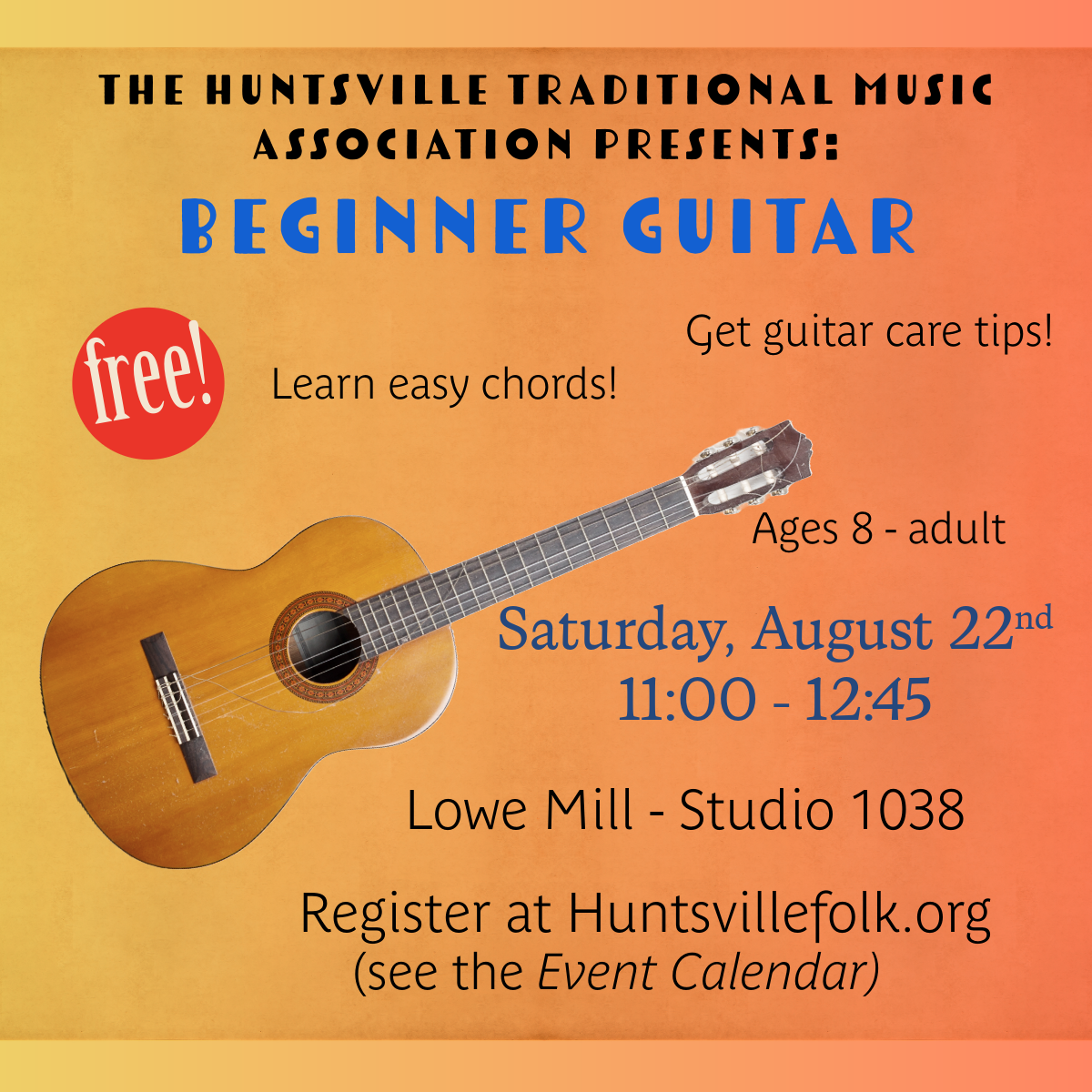 Free class - BEGINNER GUITAR