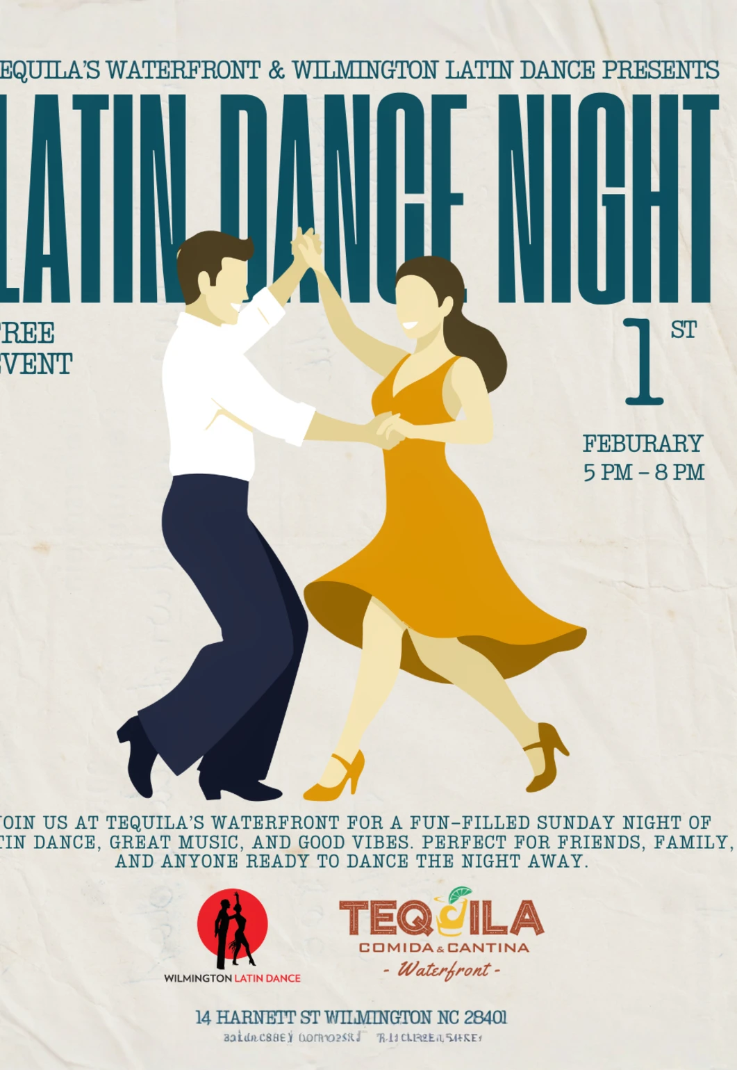 Latin Dance Night @ Tequila's Waterfront - FREE EVENT 