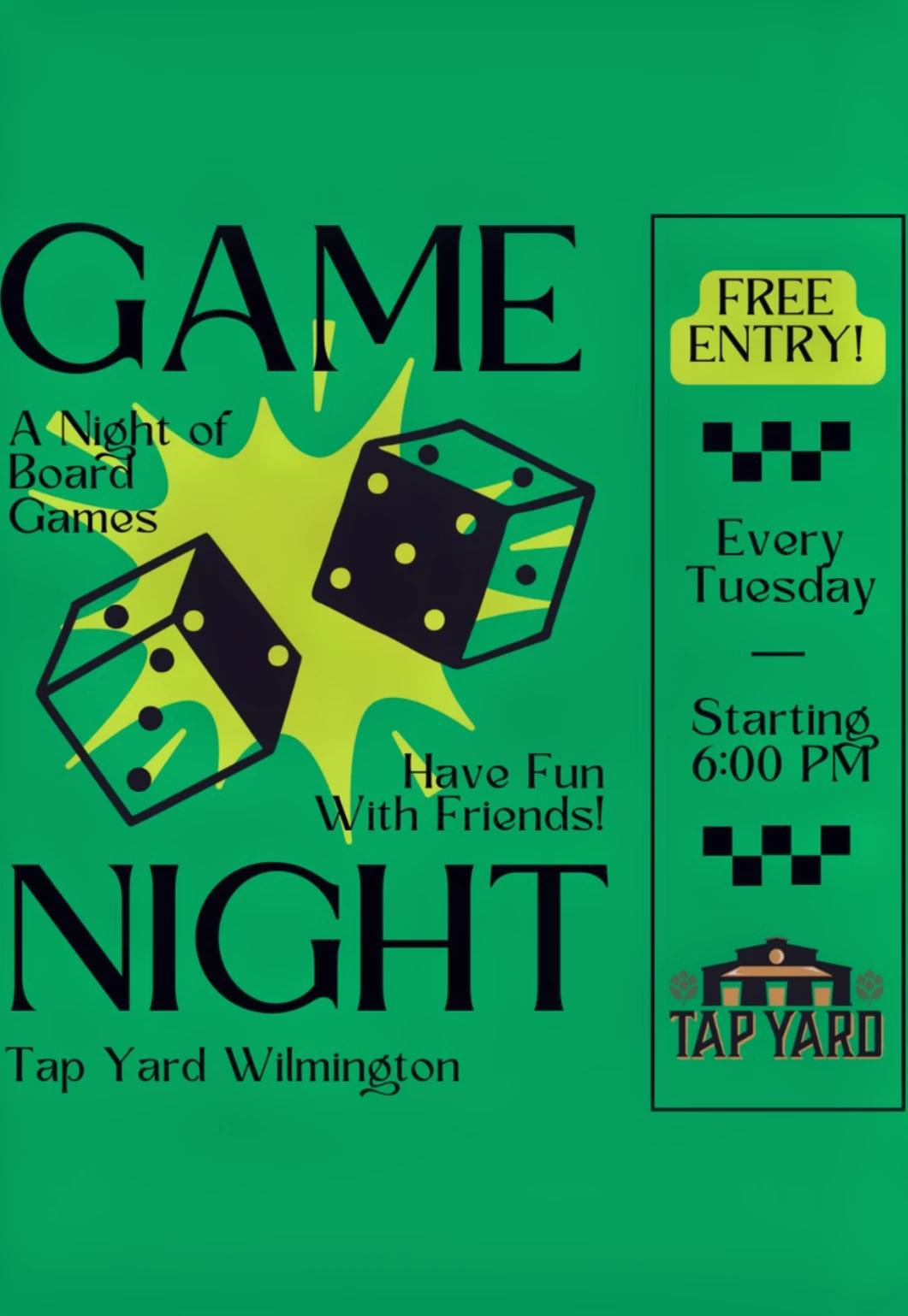 Tap Yard Game Night