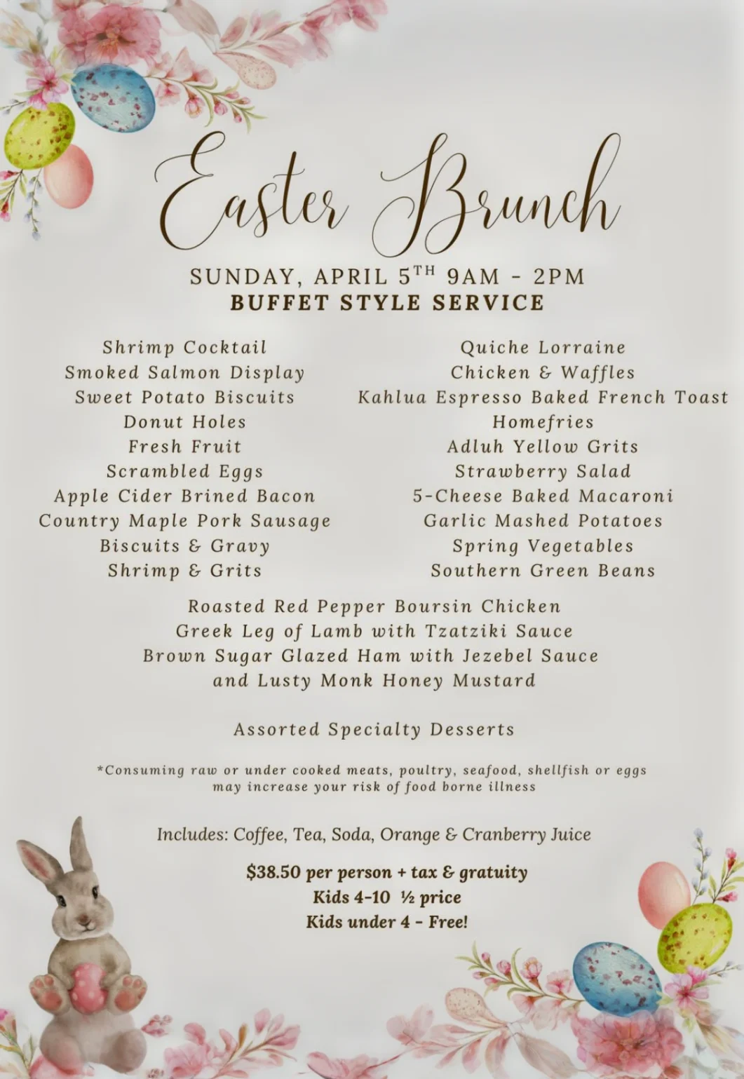Easter Brunch Buffet at Savor