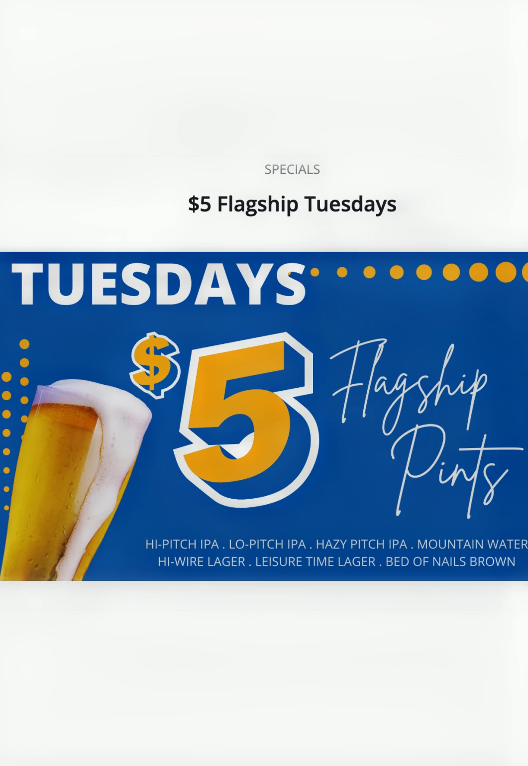 $5 Flagship Tuesdays