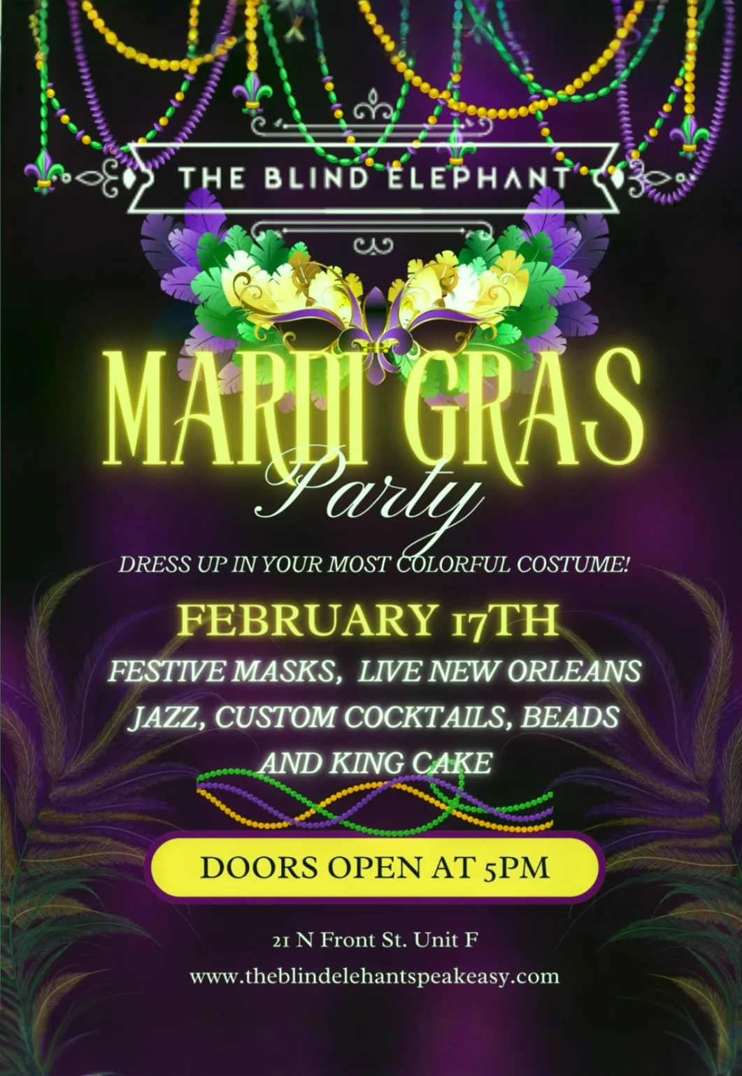 Mardi Gras Masquerade Party 
