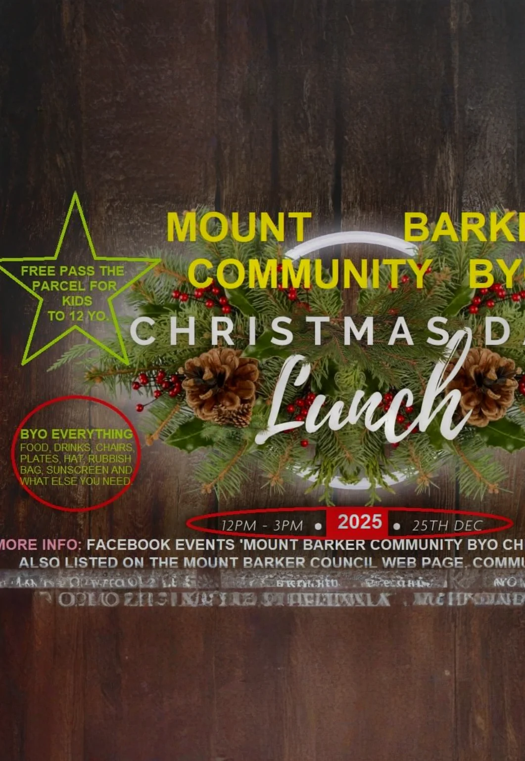 Mount Barker Community BYO Christmas lunch.