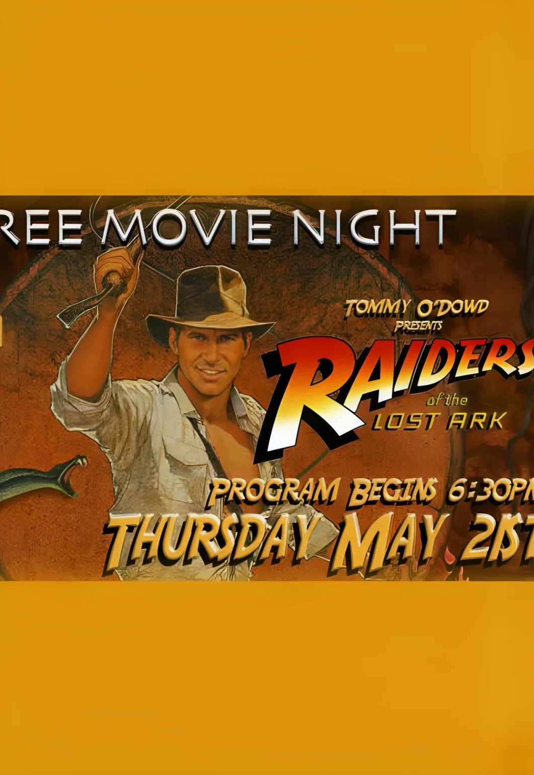 Free Movie Night - Raiders of the Lost Ark