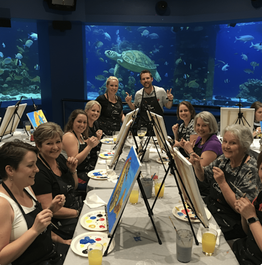 Sip and Paint at Fort Fisher Aquarium