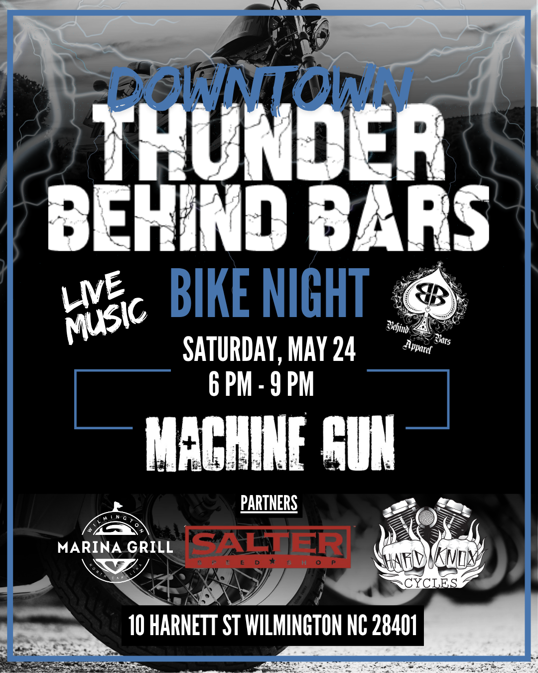 Downtown Thunder Behind Bars Bike Night x Sunset Live Music Series